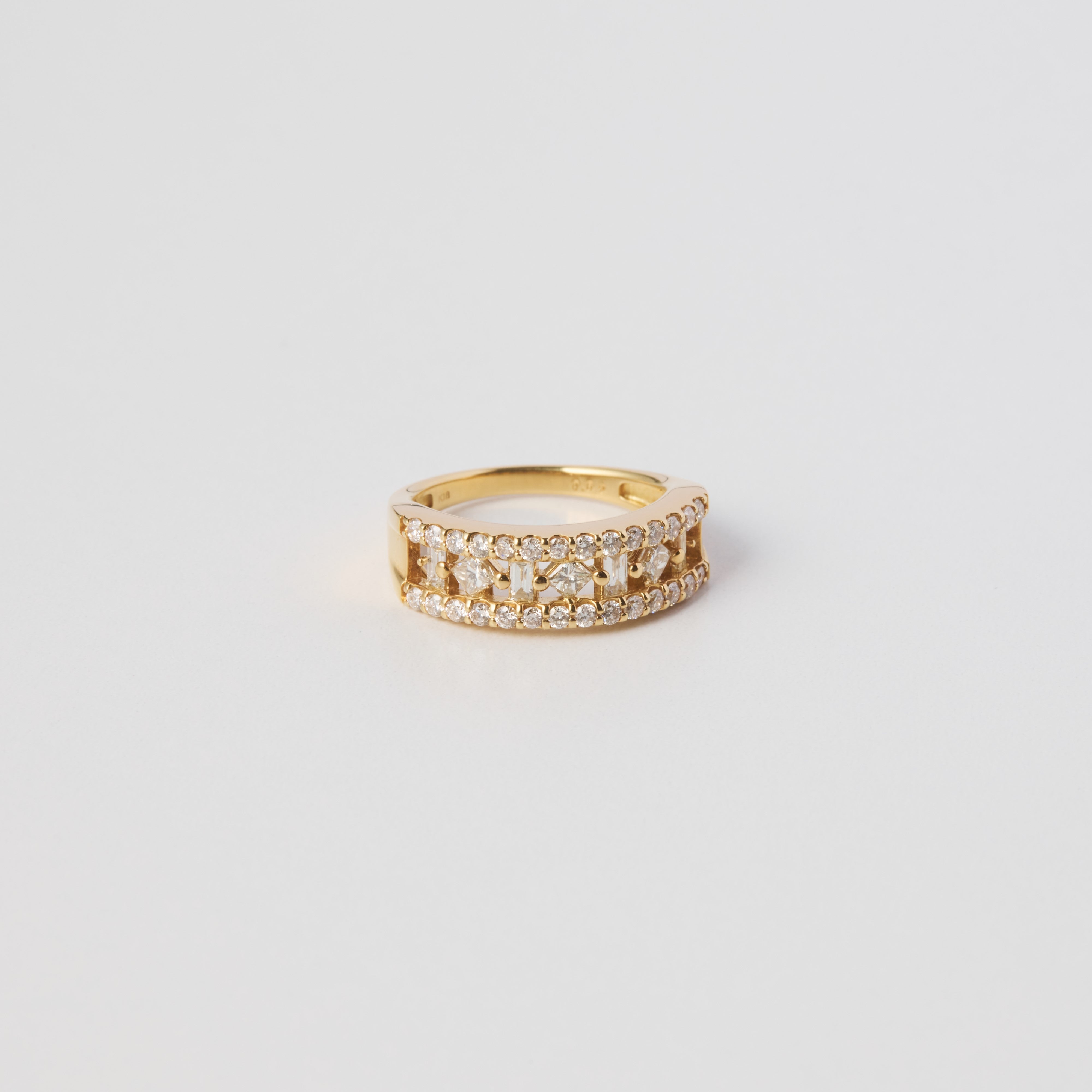 K18 イエローゴールド ダイヤモンドピンキーリング 0.62ct｜Bijonirs